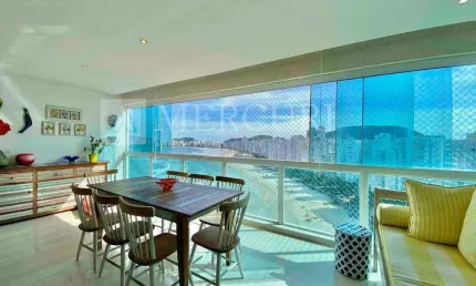 Apartamento no guarujá, pitangueiras, frente para o mar, vista mar, 3 quartos sendo suítes  mercuri imóveis guarujá.