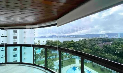 Apartamento no guarujá, enseada, com vista mar e 4 suítes.