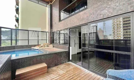 Apartamento no guarujá, pitangueiras, duplex, piscina e churrasqueira - mercuri imóveis - imobiliária no guarujá