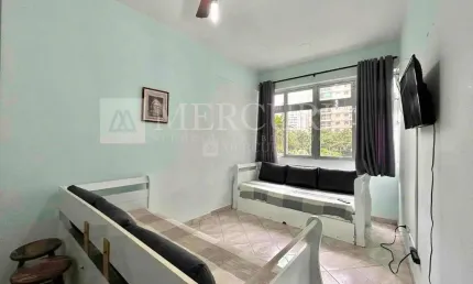 Apartamento no guarujá, pitangueiras, mobiliado, próximo da praia- mercuri imóveis guarujá.