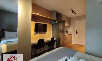 Studio com 24 m² MOBILIADO com 1 dormitório à venda Rua Doutor Jesuíno Maciel - Campo Belo