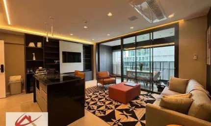 Flat com 1 quarto para alugar na Avenida Roque Petroni Júnior, Brooklin, São Paulo