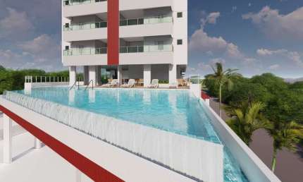 Apartamento vista mar com 2 dormitórios à venda, 71 m² por R$ 460.000 - Caiçara - Praia Grande/SP