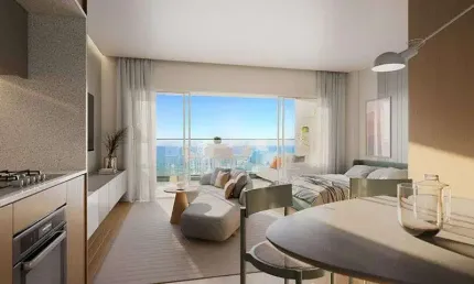 Flat frente mar com 1 dormitório à venda na Vila Tupi - Praia Grande/SP