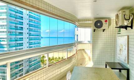 Apartamento com 4 dormitórios para alugar, 185 m² por R$ 8.500/mês - Canto do Forte - Praia Grande/SP