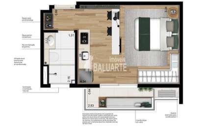 Loft com 1 quarto à venda na Avenida dos Carinás, --, Moema, São Paulo