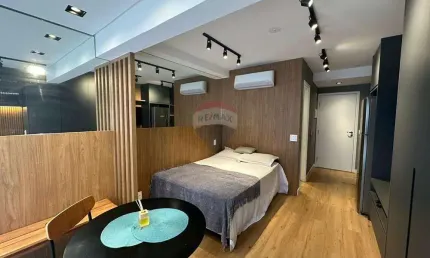 Studio mobiliado próximo ao Shopping West Plaza - Lazer completo e localização privilegiada