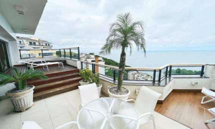 Cobertura com 4 dormitórios à venda, 253 m² por R$ 3.500.000,00 - Morro Sorocotuba - Guarujá/SP