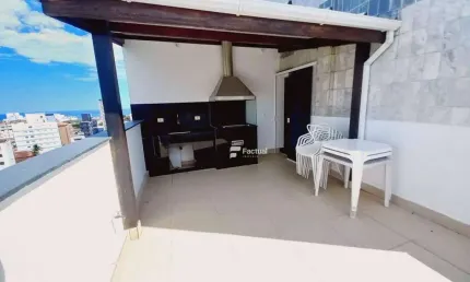 Cobertura duplex à venda na praia do tombo  guarujá / sp.