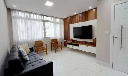 Apartamento com 2 dormitórios à venda, 85 m² por r$ 600.000,00 - pitangueiras - guarujá/sp