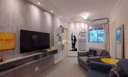 Apartamento com 1 quartos à venda, 55 m² por R$ 430.000 - Tombo - Guarujá/SP