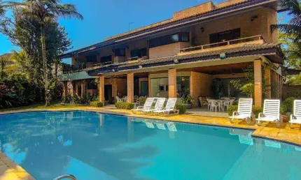 Casa com 6 dormitórios, 670 m² - venda por r$ 2.800.000,00 ou aluguel por r$ 25.000,00/mês - acapulco - guarujá/sp