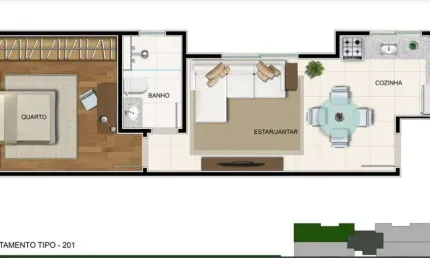 Apartamento para Venda em Belo Horizonte, Sagrada Família, 1 dormitório, 1 banheiro, 1 vaga