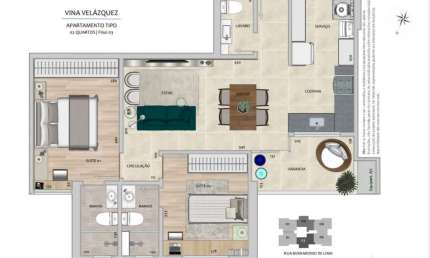 Apartamento para Venda em Belo Horizonte, Gutierrez, 2 dormitórios, 2 suítes, 2 banheiros, 1 vaga