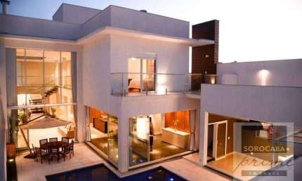 Sobrado com 3 dormitórios, 460 m² - venda por R$ 4.500.000,00 ou aluguel por R$ 20.000,00/mês - Condomínio Village Sunset - Sorocaba/SP