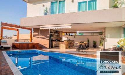 Sobrado com 5 dormitórios (sendo 3 suítes) à venda, 416 m² por R$ 5.600.000 - Alphaville - Votorantim/SP
