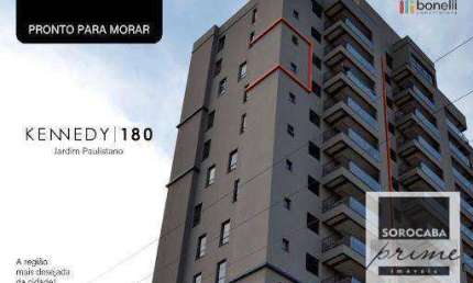 Apartamento lançamento com 2 dormitórios (sendo 1 suíte) à venda, 57 m² - Edifício Kennedy 180 - Jardim Paulistano - Sorocaba/SP