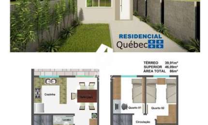 Sobrado em condominio fechado, com design moderno 3 Quarto sendo 1 suíte