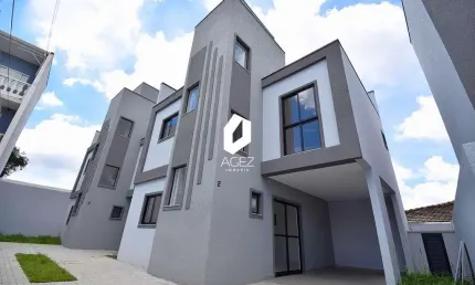 Sobrado novo com 03 quartos, 01 suíte terraço  com área gourmet e banheiro!