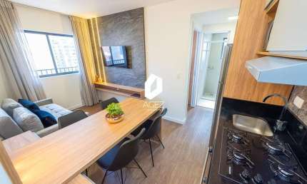 STUDIO MOBILIADO COM 1 QUARTO  PRÓXIMO SHOPPING CURITIBA
