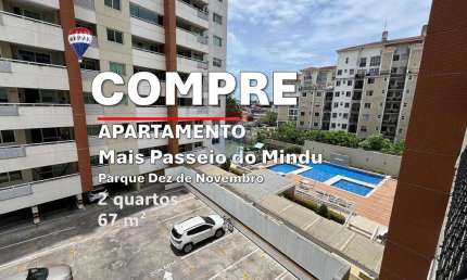Vendo apartamento com 2 quartos, 3º andar, 67 m², Condomínio Mais Passeio do Mindu, Parque Dez, Manaus