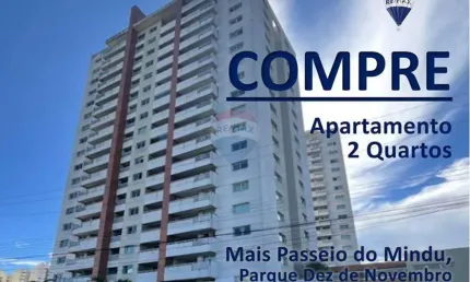 Vendo apartamento com 2 quartos, 3º andar, 67 m², condomínio mais passeio do mindu, parque dez, manaus