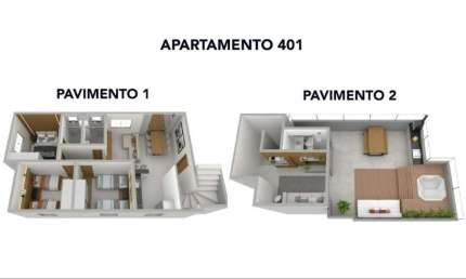 Cobertura à venda, 1 quarto, 2 vagas, Araguaia - Belo Horizonte/MG
