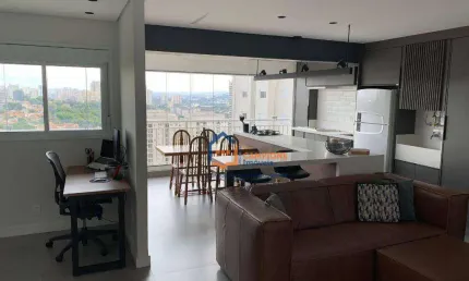 Apartamento com 1 dormitório para alugar, 62 m² por R$ 5.685/pacote - Vila Anastácio - São Paulo/SP