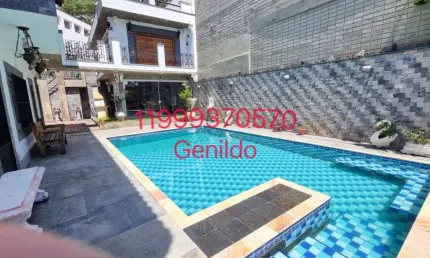 Sobrado mobiliado com 6 quartos 6 suites 4 vagas piscina edicula sala de tv proximo do metro fl55