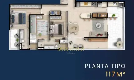Apartamento com 3 dormitórios à venda, 117 m² por r$ 1.088.000,00 - jardim das nações - taubaté/sp