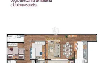 Apartamento com 3 dormitórios à venda, 106 m² por R$ 700.297,00 - Barranco - Taubaté/SP