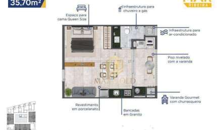 Apartamento com 1 dormitório à venda, 35 m² por R$ 259.873,00 - Saco da Ribeira - Ubatuba/SP