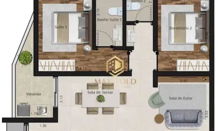 Apartamento com 2 dormitórios à venda, 71 m² por R$ 712.100,00 - Itaguá - Ubatuba/SP