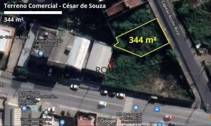 Terreno à venda, 344 m² por R$ 350.000,00 - Cézar de Souza - Mogi das Cruzes/SP
