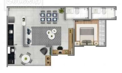 Apartamento com 2 quartos à venda no Jardim, Santo André 