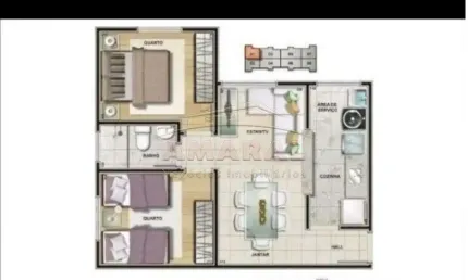 Apartamento com 2 quartos à venda na rua gato cinzento, vila urupês, suzano, 44 m2 por r$ 215.000