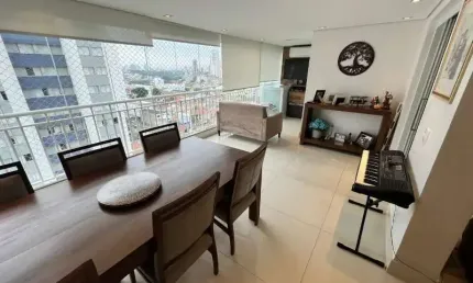 Apto a venda no tatuapé, 122 m², semi mobiliado, terraço gourmet, 03 vagas !!