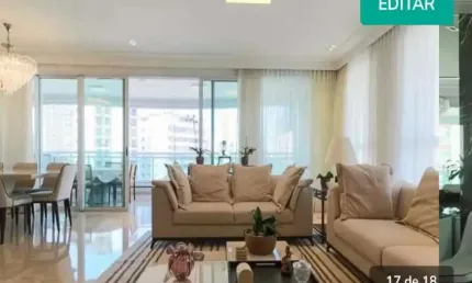 Apto a venda no jd. anália franco, alto padrão de construção, acabamento e tecnologia, andar alto, semi mobiliado, 05 vagas ! ! !