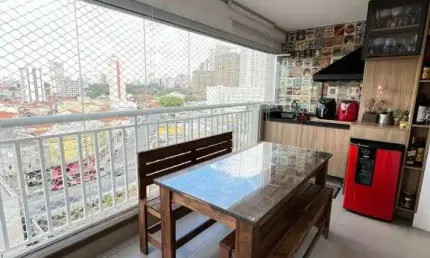 APTO A VENDA NO TATUAPÉ, SEMI MOBILIADO, 03 SUÍTES, TERRAÇO GOURMET, 02 VAGAS !!