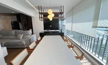 APTO NO TATUAPÉ, MOBILIADO E DECORADO, 03 SUÍTES, TERRAÇO GOURMET, 02 VAGAS !!