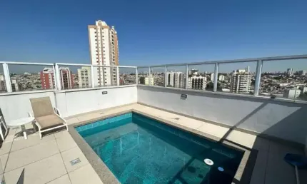 EXCELENTE COBERTURA A VENDA, PRÓX. AO SHOP. ANÁLIA FRANCO, MOBILIADA E DECORADA, VARANDA GOURMET, PISCINA, 03 VAGAS !!