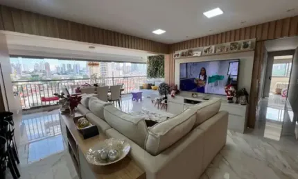 Apto tatuapé, novo, semi mobiliado, terraço gourmet, 02 vagas fixas !!