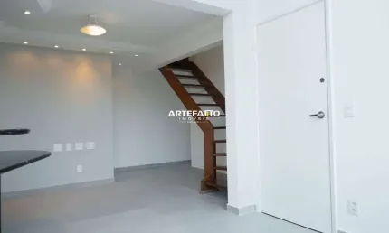 Duplex - semi mobiliado 61 m² com 1 Suíte, Varanda com Churrasqueira