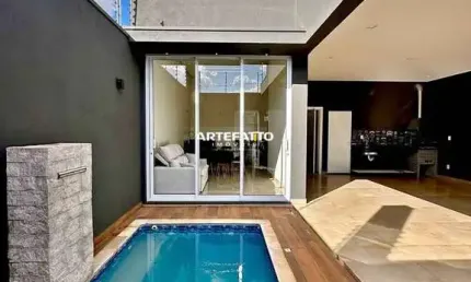 Casa com piscina de 136m² com 03 dormitórios no primo meneghetti ii em franca/sp