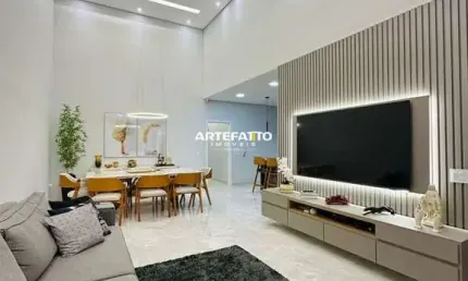 Casa à venda em Franca, Residencial Tellini, PORTEIRA FECHADA e 3 suítes