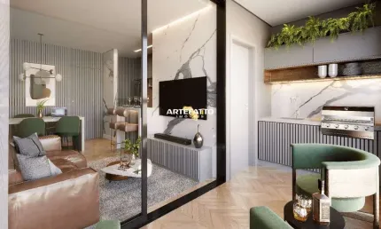 Apartamento de alto padrão com quadra de tênis no jardim em santo andré