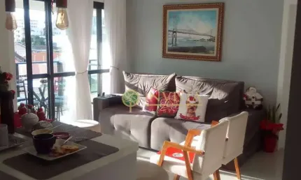 Vista parcial mar, 3 quartos sendo 1 suíte e 1 vaga