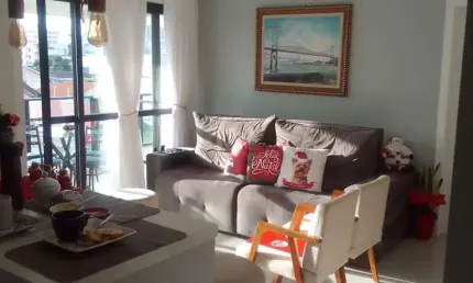 Vista parcial mar, 3 quartos sendo 1 suíte e 1 vaga
