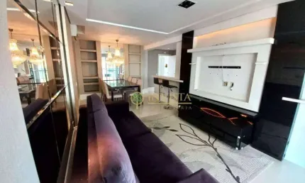 Locação -  mobiliado, 97m² de área privativa, 2 suítes e vaga de garagem dupla - centro de florianópolis
