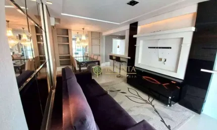 Locação -  mobiliado, 97m² de área privativa, 2 suítes e vaga de garagem dupla - centro de florianópolis